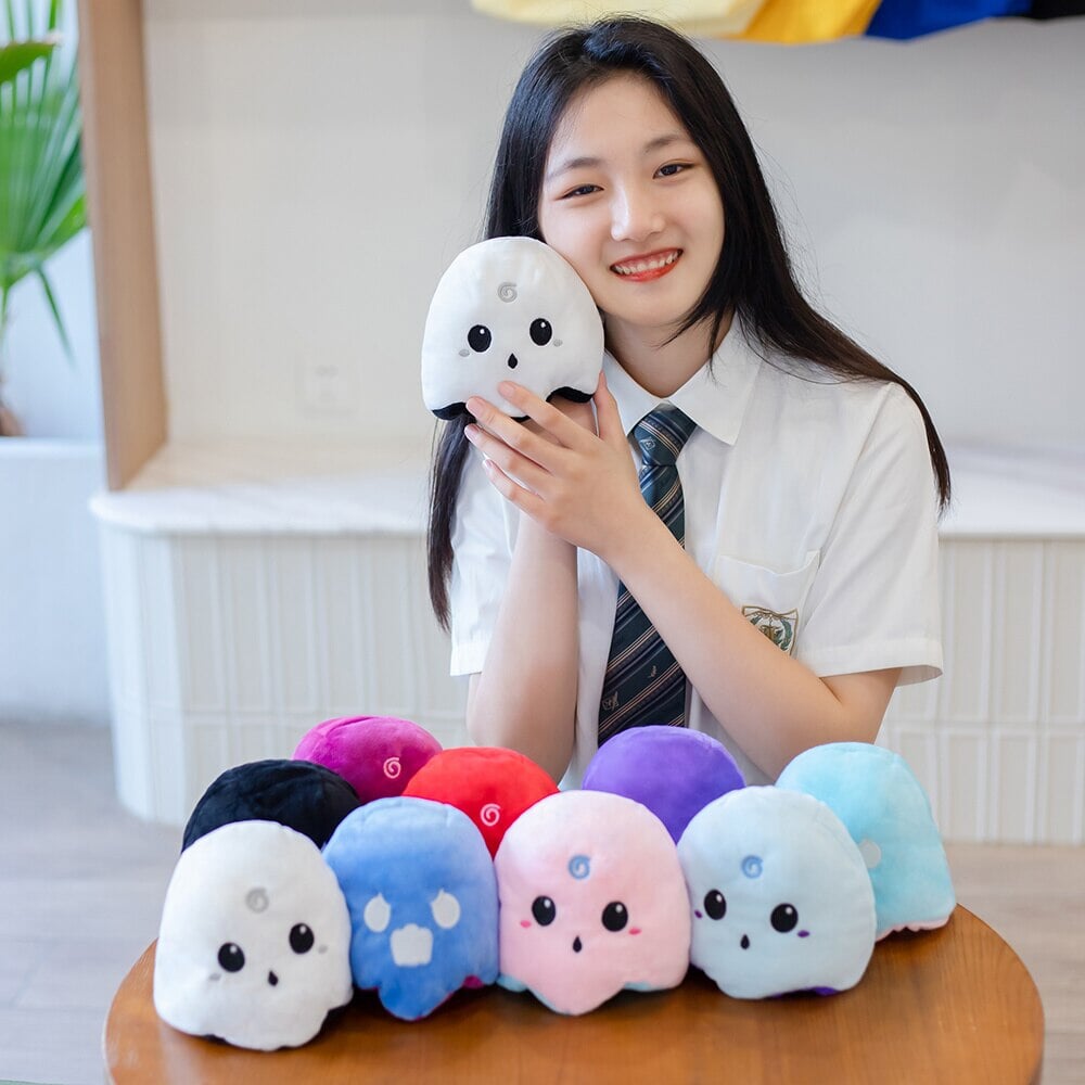 Adorable Small Reversible Ghost Plushies - Perfect for Spooky Snuggles!