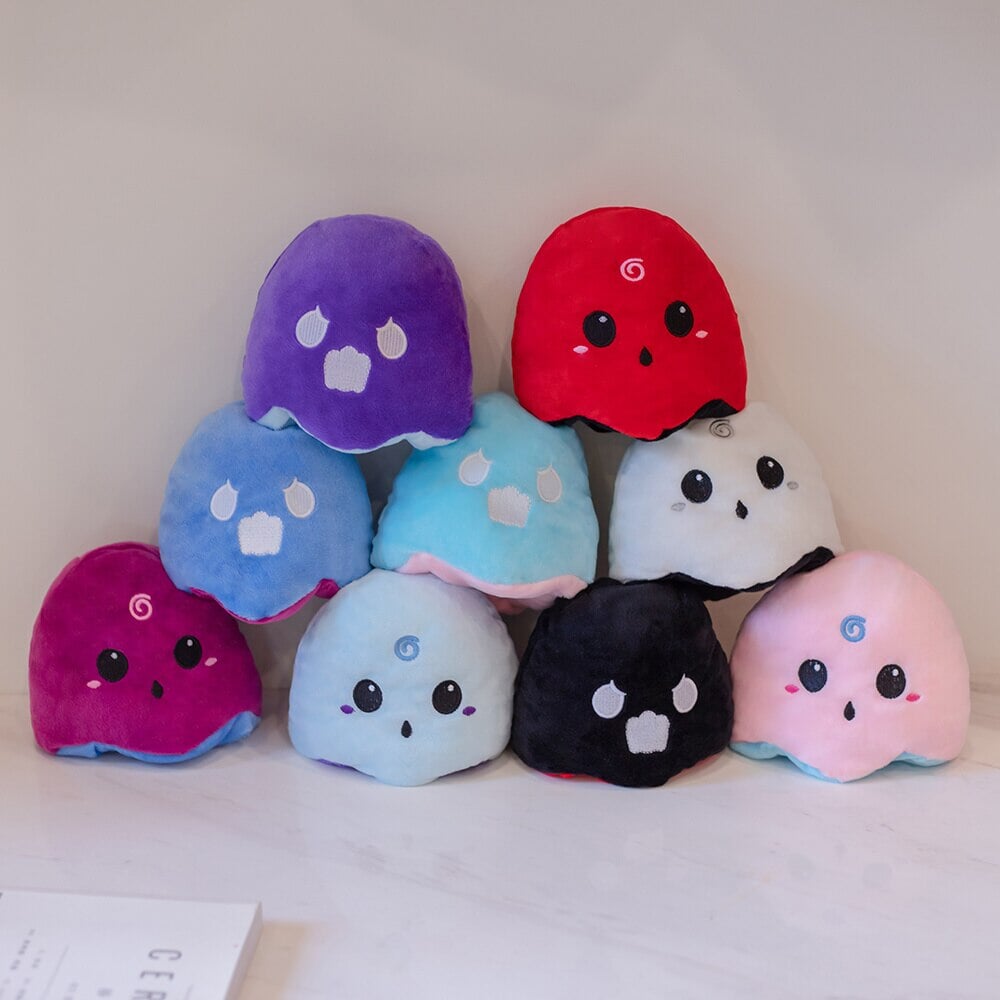Adorable Small Reversible Ghost Plushies - Perfect for Spooky Snuggles!