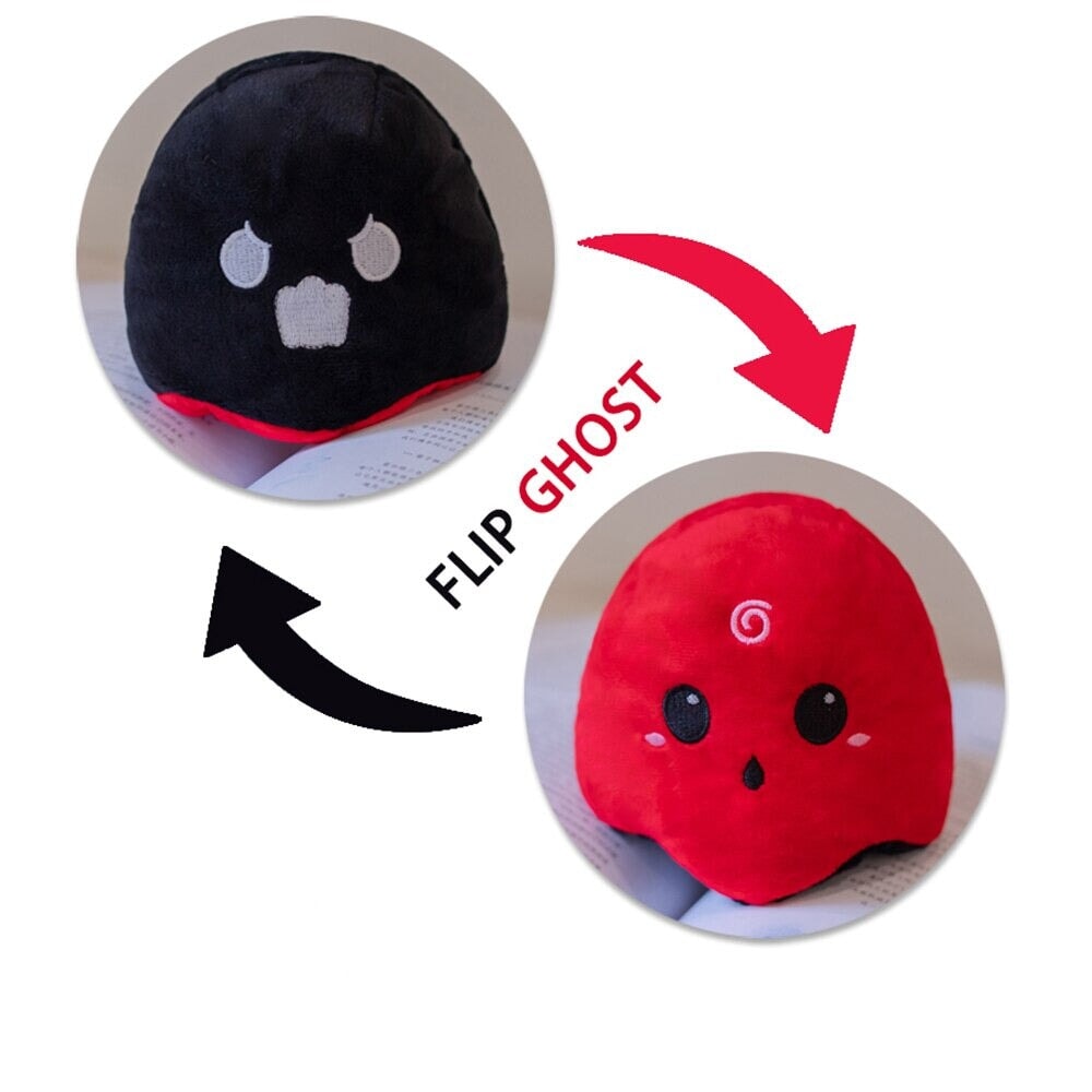 Adorable Small Reversible Ghost Plushies - Perfect for Spooky Snuggles!