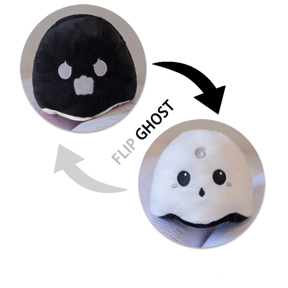 Adorable Small Reversible Ghost Plushies - Perfect for Spooky Snuggles!