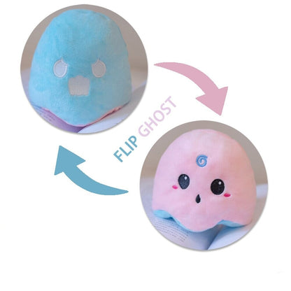 Adorable Small Reversible Ghost Plushies - Perfect for Spooky Snuggles!