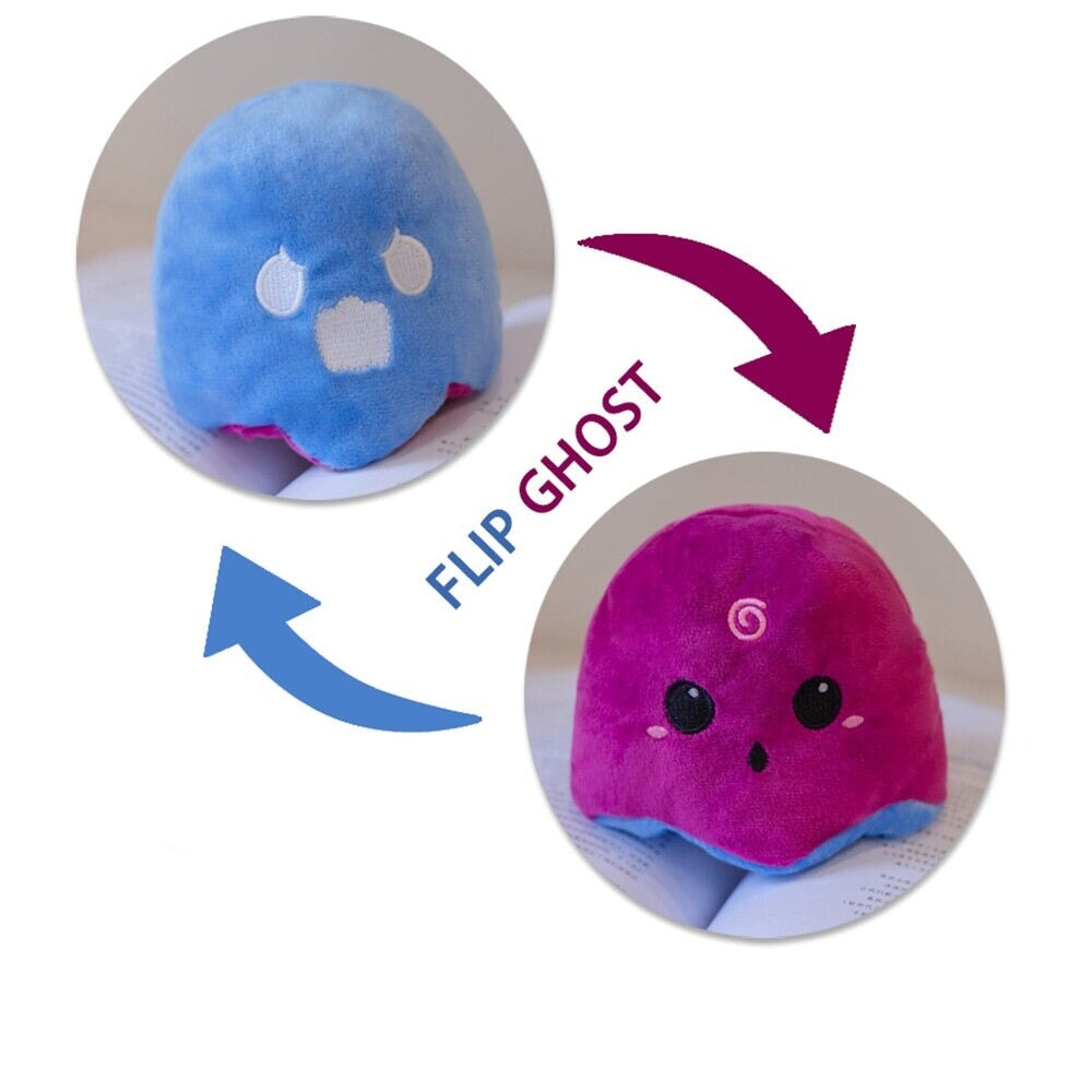 Adorable Small Reversible Ghost Plushies - Perfect for Spooky Snuggles!
