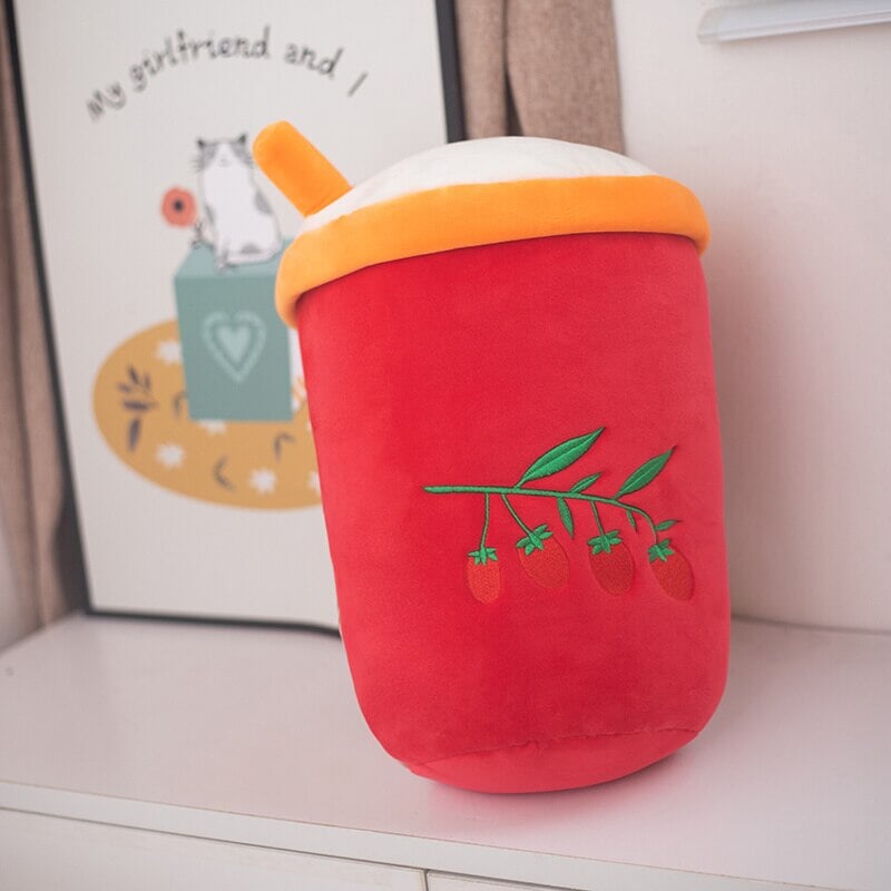 Adorable Smiling Boba Dessert Plush Toy