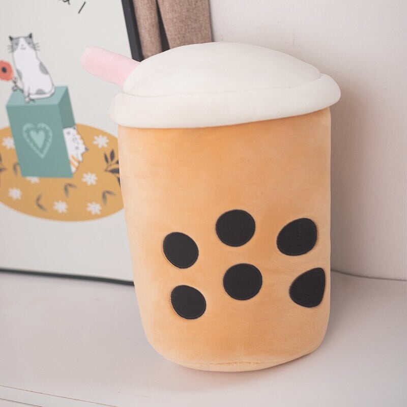 Adorable Smiling Boba Dessert Plush Toy