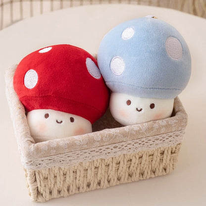 Adorable Squishy Mushroom Friends Plush Keychain Collection