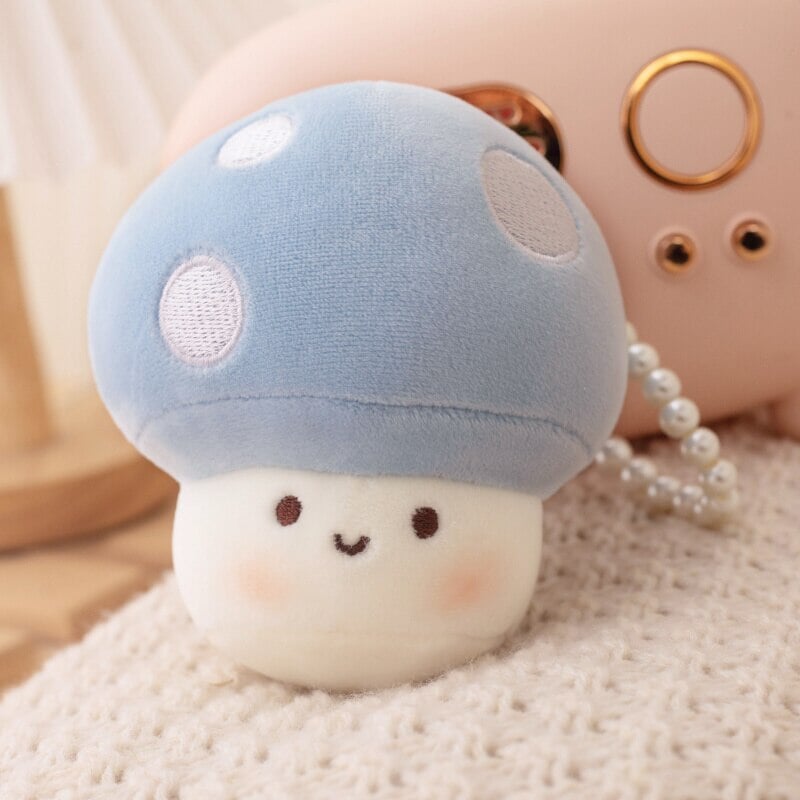 Adorable Squishy Mushroom Friends Plush Keychain Collection