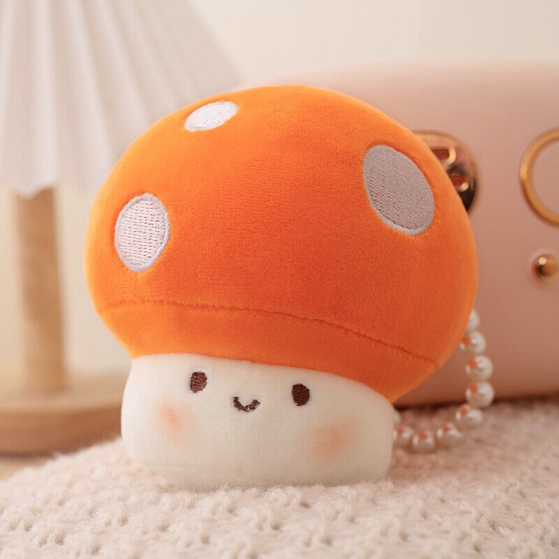 Adorable Squishy Mushroom Friends Plush Keychain Collection