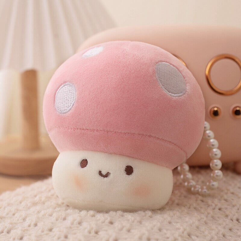 Adorable Squishy Mushroom Friends Plush Keychain Collection