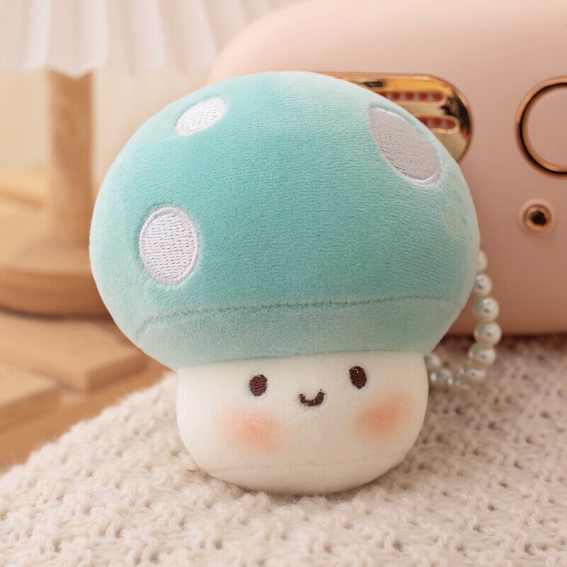 Adorable Squishy Mushroom Friends Plush Keychain Collection
