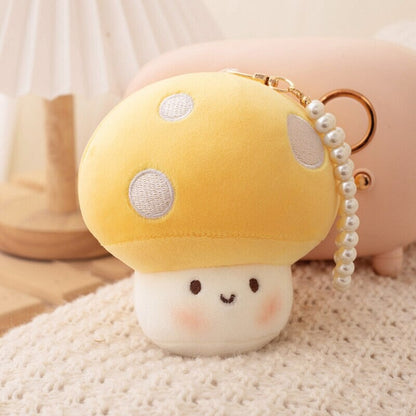Adorable Squishy Mushroom Friends Plush Keychain Collection