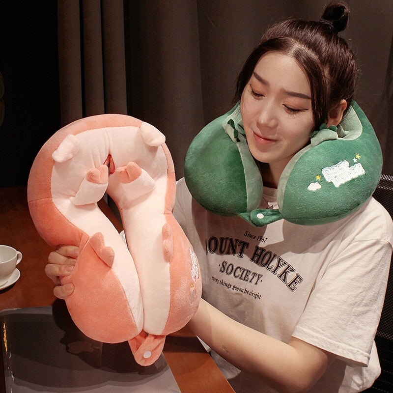 Adorable Kawaii U-Shaped Travel Neck Support Pillow