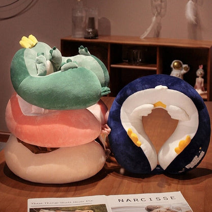 Adorable Kawaii U-Shaped Travel Neck Support Pillow