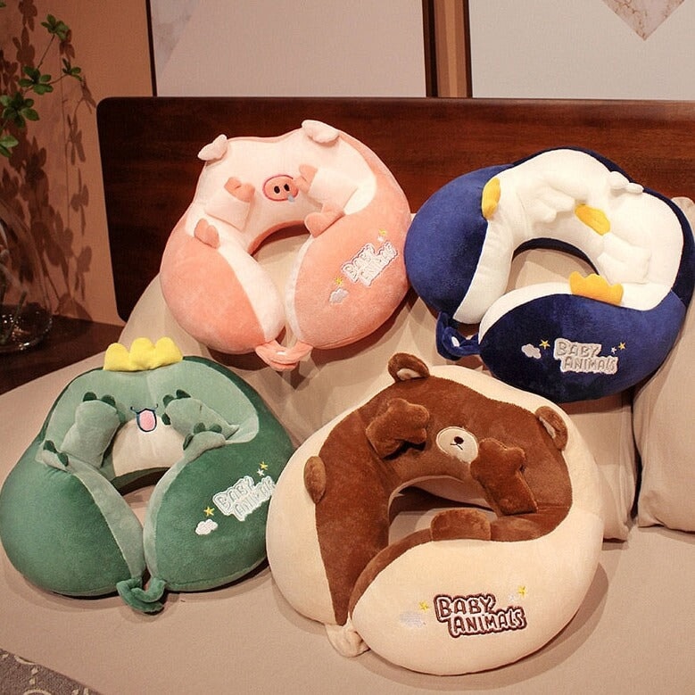 Adorable Kawaii U-Shaped Travel Neck Support Pillow