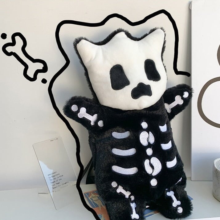 Adorable Mini Skeleton Plush Backpack - Perfect for Fun Adventures!