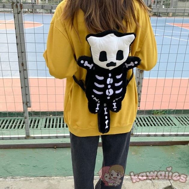 Adorable Mini Skeleton Plush Backpack - Perfect for Fun Adventures!
