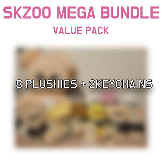 SKZOO Value Pack — 8 Plushies (All Different Versions) + 2 Keychains